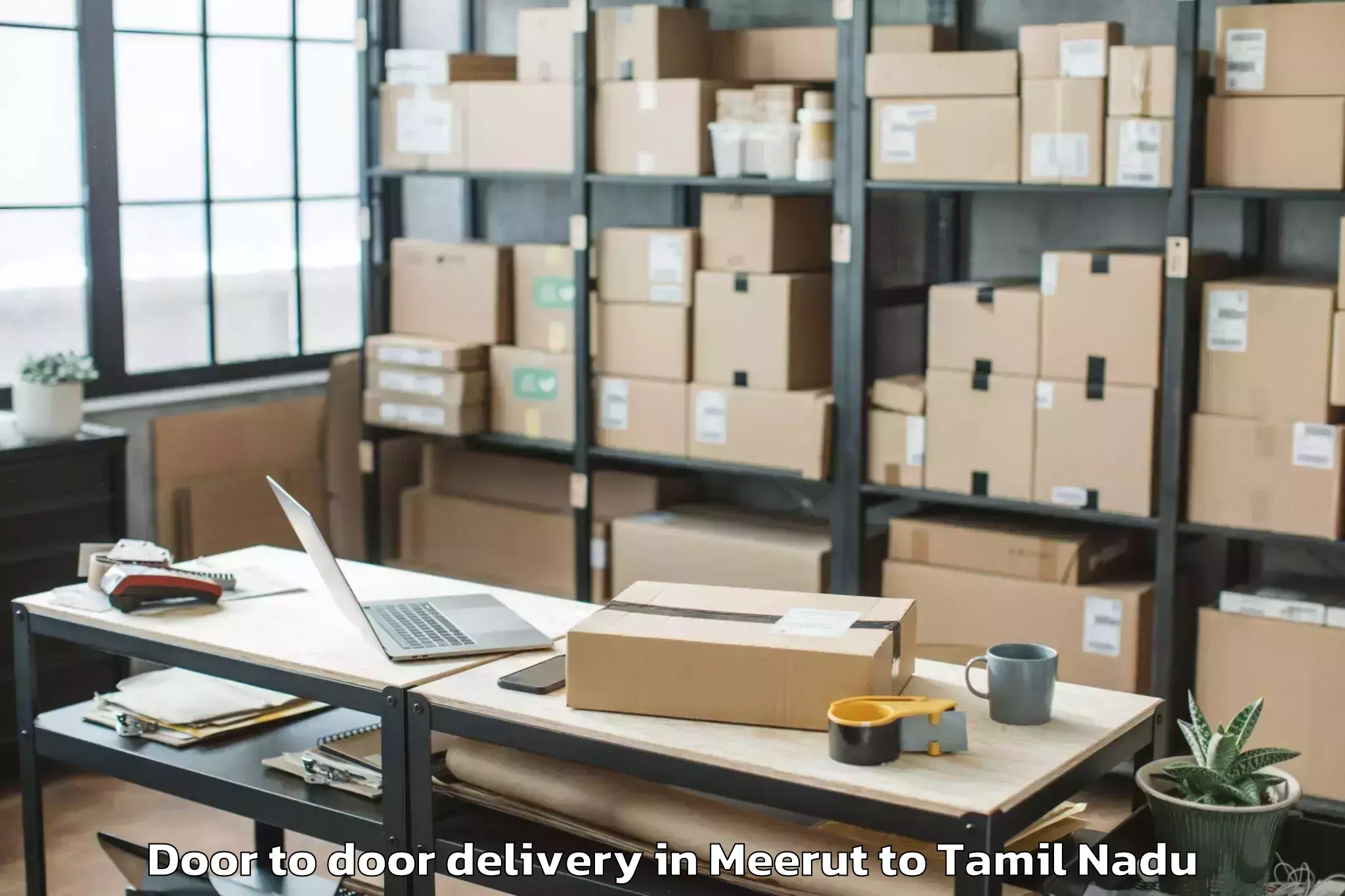 Reliable Meerut to Vels University Chennai Door To Door Delivery